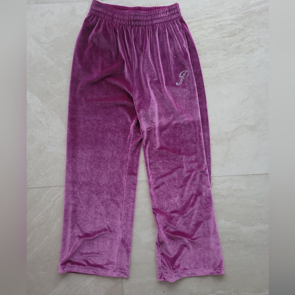 Velvet tracksuit pants